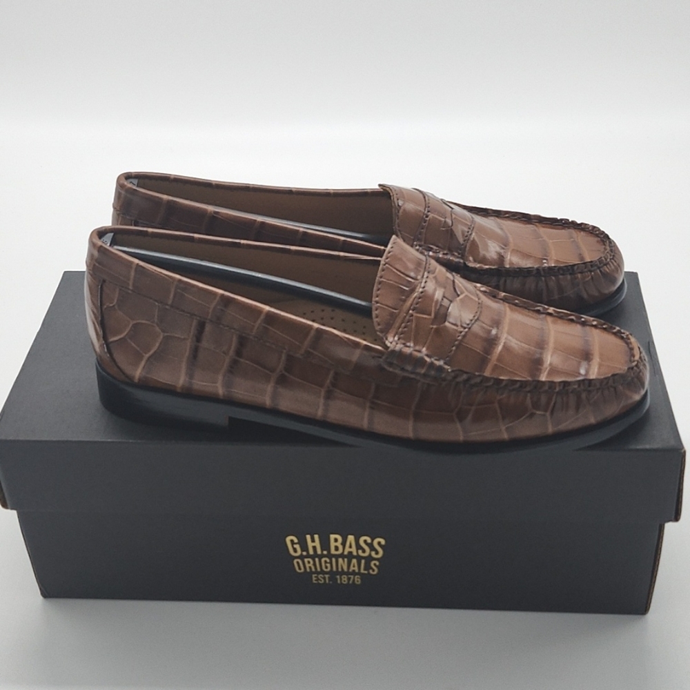G H Bass Croco Loafer W 8